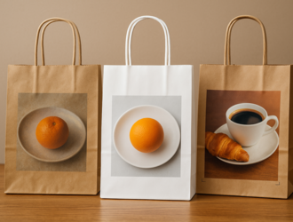 Fotografie na papírové tašce